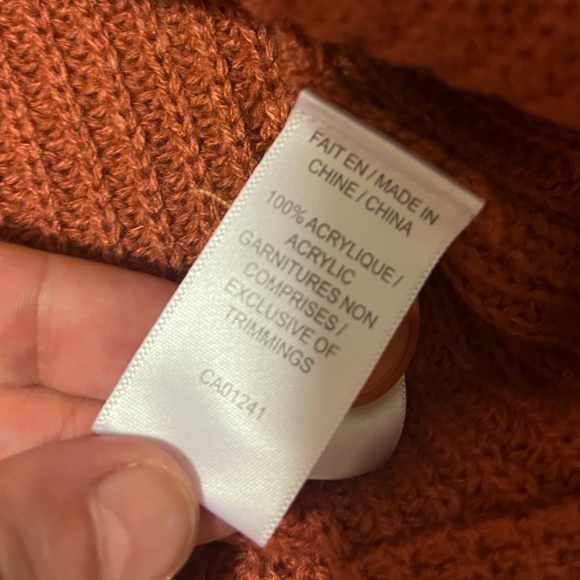 Copper brown ribbed button-up V-neck sweater vest NWT - Picture 5 of 7